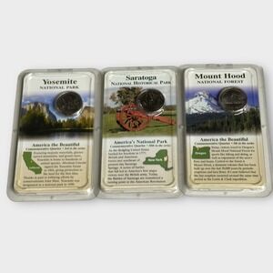 America the Beautiful Quarters Set Mt Hood Yosemite Saratoga National Parks Coin
